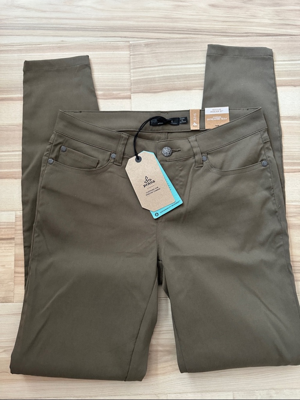 Prana Briann Pant Olive Utility Slim Pants